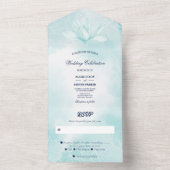 Etheral Magnolia Flower, Wedding All In One Uitnodiging (Binnen)