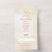 Etheral Magnolia Flower, Wedding All In One Uitnodiging (Binnen)