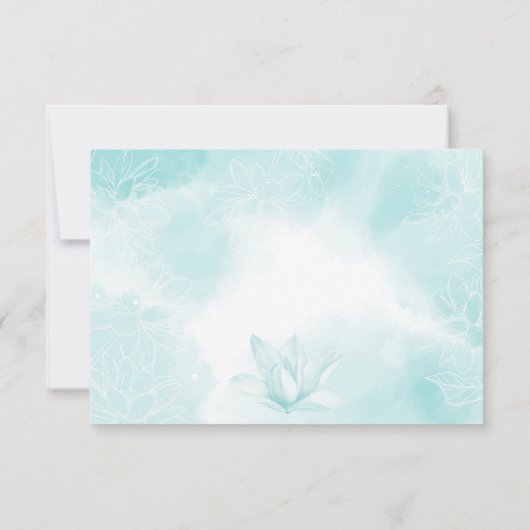 Etheral Magnolia Flower, Wedding Bedankkaart (Achterkant)