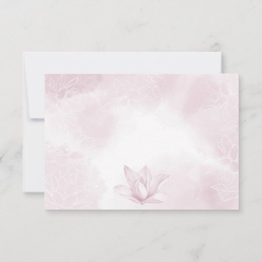 Etheral Magnolia Flower, Wedding Bedankkaart (Achterkant)