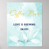Etheral Magnolia Flower, Wedding Coffee Bar Poster (Voorkant)