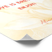 Etheral Magnolia Flower, Wedding Coffee Bar Poster (Hoek)