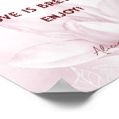 Etheral Magnolia Flower, Wedding Coffee Bar Poster (Hoek)