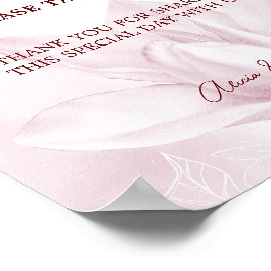Etheral Magnolia Flower, Wedding Favors Poster (Hoek)