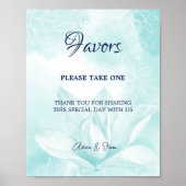 Etheral Magnolia Flower, Wedding Favors Poster (Voorkant)