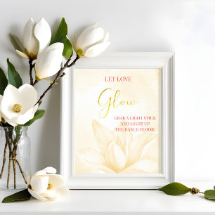 Etheral Magnolia Flower, Wedding Glow Poster