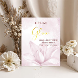 Etheral Magnolia Flower, Wedding Glow Poster