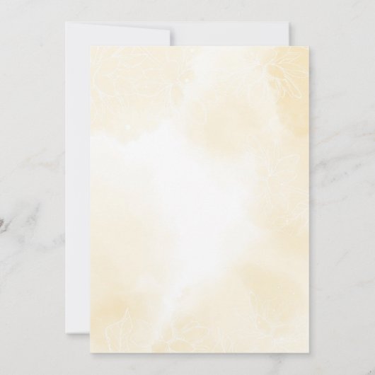 Etheral Magnolia Flower, Wedding Kaart (Achterkant)