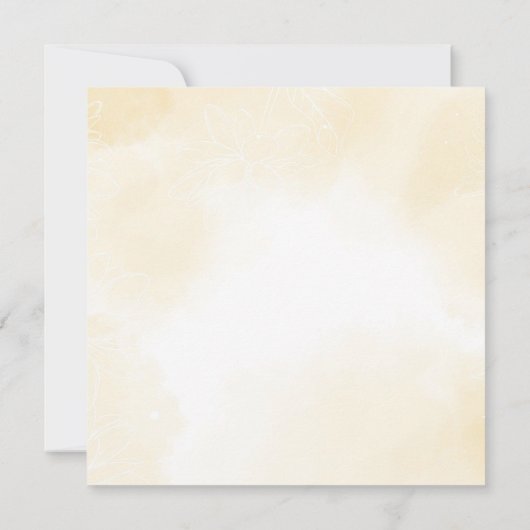 Etheral Magnolia Flower, Wedding Kaart (Achterkant)