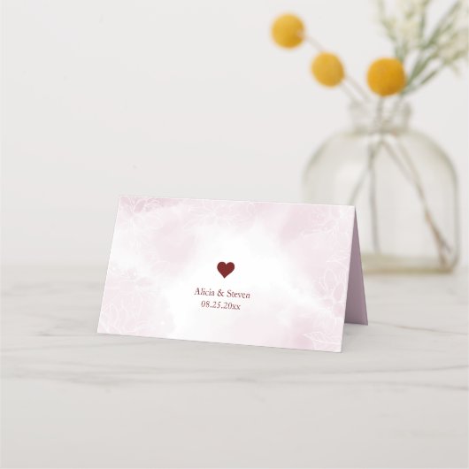 Etheral Magnolia Flower, Wedding Plaatskaartje (Achterkant)