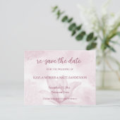 Etheral Magnolia Flower, Wedding Re Save the Date Briefkaart (Staand voorkant)
