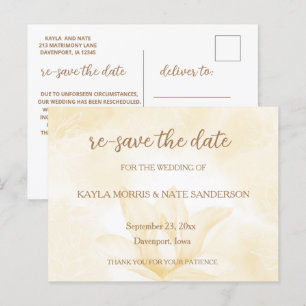Etheral Magnolia Flower, Wedding Re Save the Date Briefkaart
