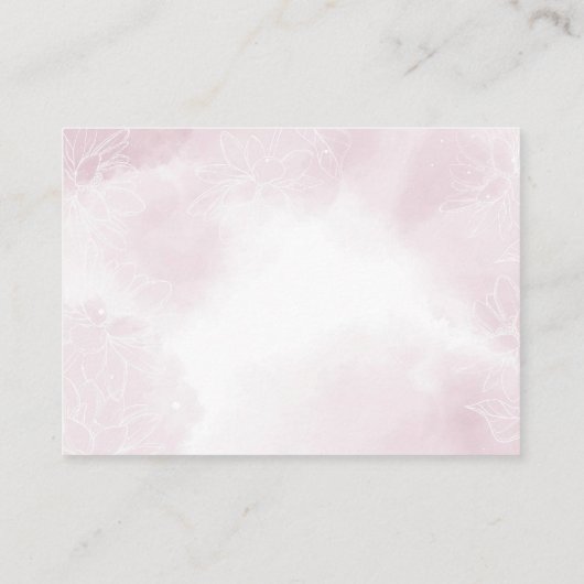 Etheral Magnolia Flower, Wedding Reception Informatiekaartje (Achterkant)