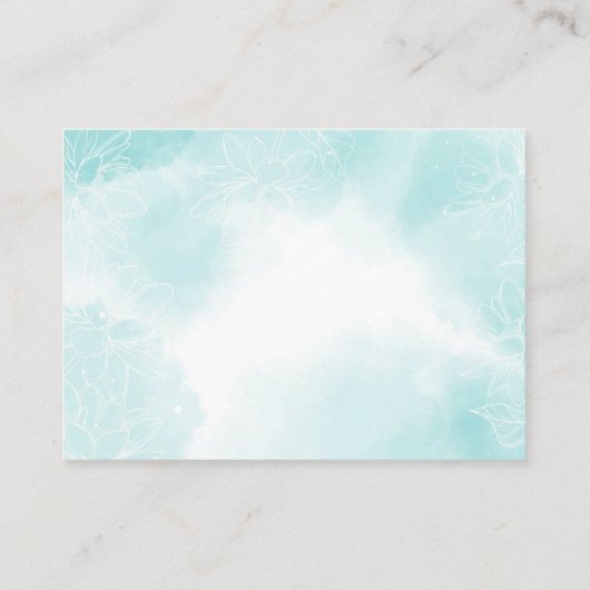 Etheral Magnolia Flower, Wedding Reception Informatiekaartje (Achterkant)