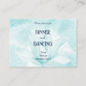 Etheral Magnolia Flower, Wedding Reception Informatiekaartje (Voorkant)