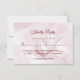Etheral Magnolia Flower, Wedding RSVP Kaartje