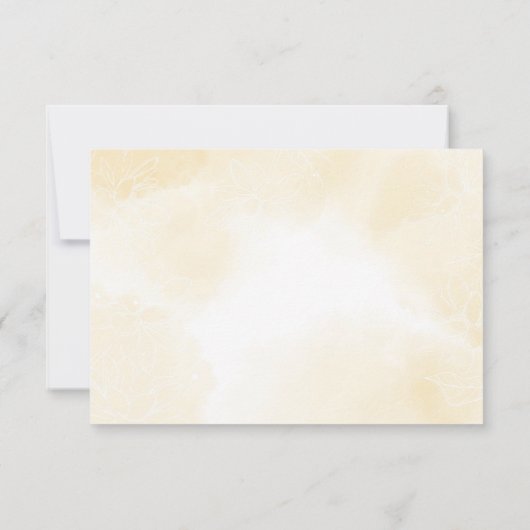 Etheral Magnolia Flower, Wedding RSVP Kaartje (Achterkant)