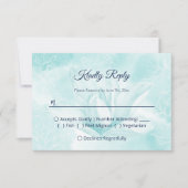 Etheral Magnolia Flower, Wedding RSVP Kaartje (Voorkant)