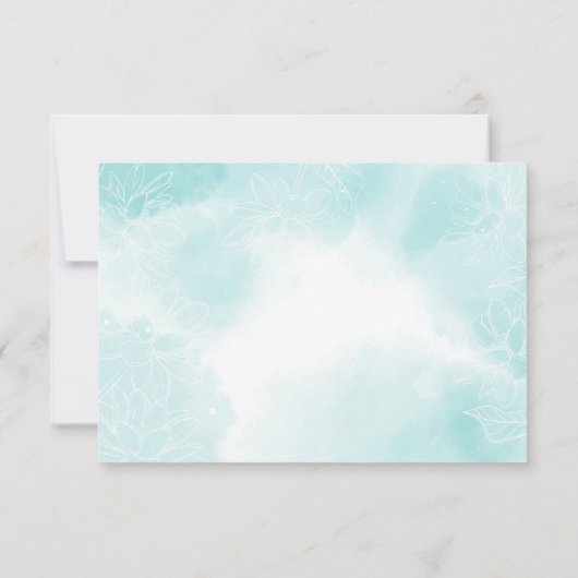 Etheral Magnolia Flower, Wedding RSVP Kaartje (Achterkant)