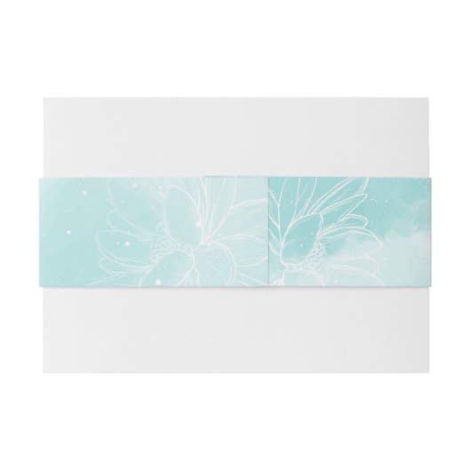 Etheral Magnolia Flower, Wedding Uitnodigingen Wikkel (Achterkant Voorbeeld)