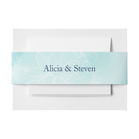 Etheral Magnolia Flower, Wedding Uitnodigingen Wikkel (Voorkant Voorbeeld)