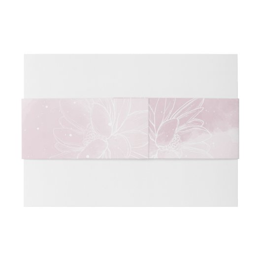 Etheral Magnolia Flower, Wedding Uitnodigingen Wikkel (Achterkant Voorbeeld)