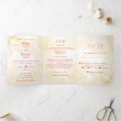 Etheral Magnolia, Wedding Drieluik Uitnodiging (Binnen)