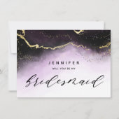 Etheral Mist Ombre Amethyst Bridesmaid Voorstel (Voorkant)