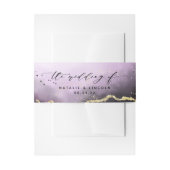 Etheral Mist Ombre Amethyst Wedding Monogram Uitnodigingen Wikkel (Voorkant Voorbeeld)