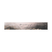 Etheral Mist Ombre Blush Pink Wedding Monogram Uitnodigingen Wikkel (Vlak)