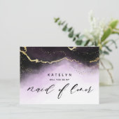 Etheral Mist Ombre Paars Maid of Honor Voorstel (Staand voorkant)