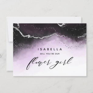 Etheral Mist Ombre Violet Bloemenmeisje Voorstel