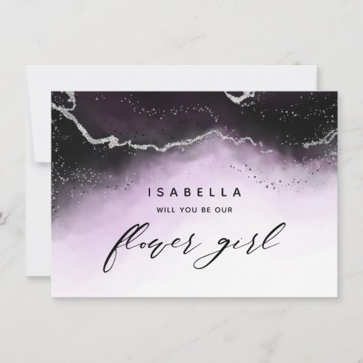 Etheral Mist Ombre Violet Bloemenmeisje Voorstel (Voorkant)