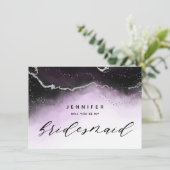 Etheral Mist Ombre Violet Bridesmaid Voorstel (Staand voorkant)