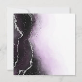 Etheral Mist Ombre Violet Luxury Square Wedding Kaart (Achterkant)