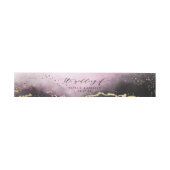 Etheral Mist Ombre Wine Burgundy Wedding Monogram Uitnodigingen Wikkel (Vlak)