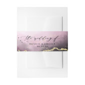 Etheral Mist Ombre Wine Burgundy Wedding Monogram Uitnodigingen Wikkel (Voorkant Voorbeeld)