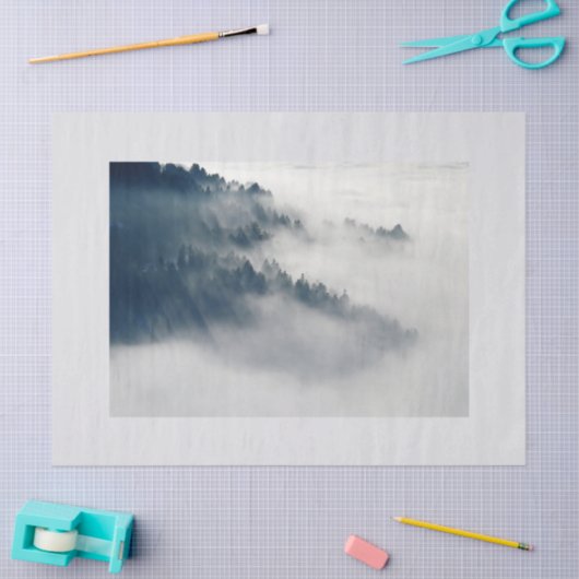 Etheral misty forested Mouny Tissuepapier (Craft)