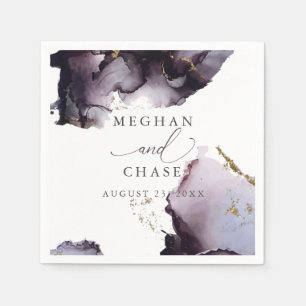 Etheral Modern Dusty Plum Wine Abstract Napkins Servet