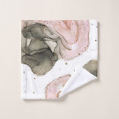 Etheral Moody Pink Black Gold Inky Fantasy Glam Bad Handdoek (Wasdoekje)