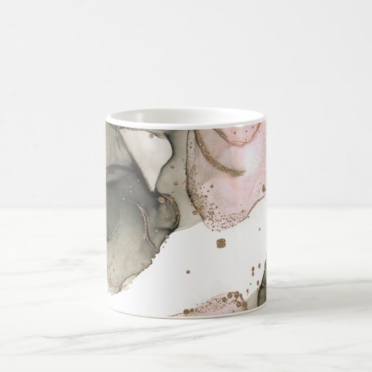 Etheral Moody Pink Black Gold Inky Fantasy Glam Koffiemok (Center)