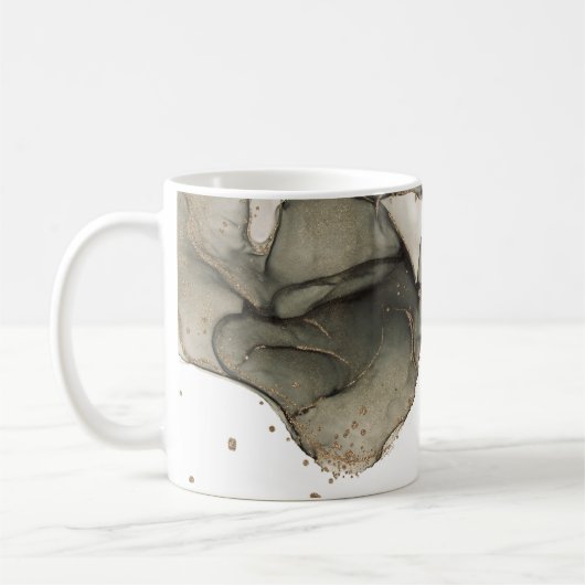 Etheral Moody Pink Black Gold Inky Fantasy Glam Koffiemok (Links)