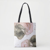 Etheral Moody Pink Black Gold Inky Fantasy Glam Tote Bag (Voorkant)