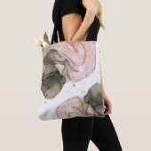 Etheral Moody Pink Black Gold Inky Fantasy Glam Tote Bag (Dichtbij)