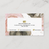 Etheral Moody Pink Black Gold Inky Fantasy Glam Visitekaartje (Achterkant)