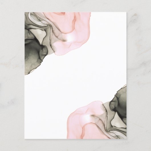 Etheral Moody Pink Black Inky Save the Date (Achterkant)