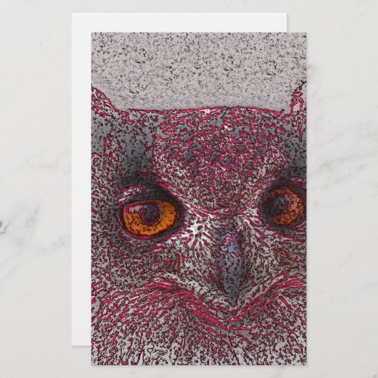 Etheral Owl Briefpapier (Voorkant / Achterkant)