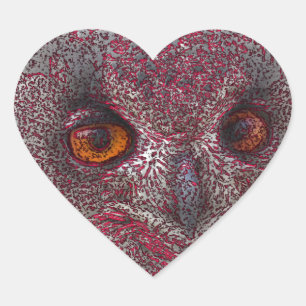Etheral Owl Hart Sticker