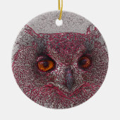Etheral Owl Keramisch Ornament (Voorkant)