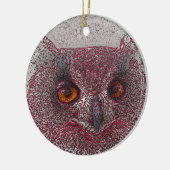 Etheral Owl Keramisch Ornament (Links)